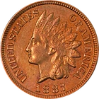 1887 Indian Cent - Cleaned