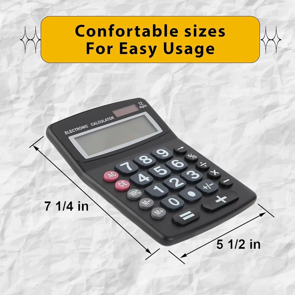 Efficient 12-Digit Desktop Calculator - Solar Power, Large Display & Buttons - Image 4 of 4