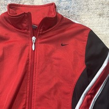 Nike Youth Zip Up Jacket Red Black Size Small 4  6 Full Zip Track Jacket