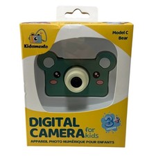 Kidamento Kids Digital Camera, Mikayo the Bear, 1080p 8MP Green Silicone First