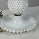 Vintage White Milk Glass Hobnail Table Boudoir Lamp WORKING — photo 2