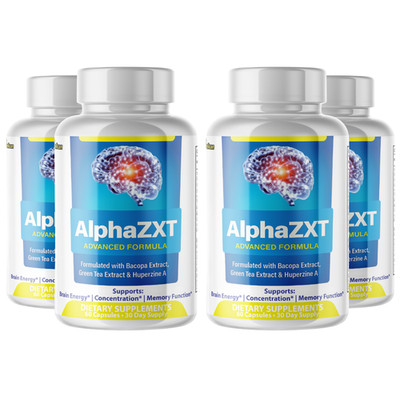 AlphaZXT- Brain Support- 4 Bottles- 240 Capsules