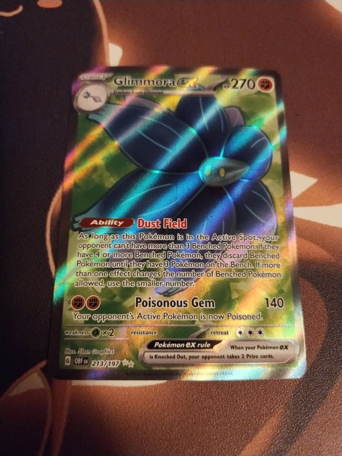 Glimmora ex 213/197 SV03: Obsidian Flames Holo-NM