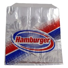 Hamburger Foil Bag Silver 6" L x .75" W x 6.5" D | 1000/Case