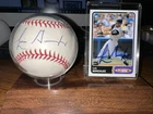 Luis Gonzalez Signed Official Major League Baseball & Signed Card In Display