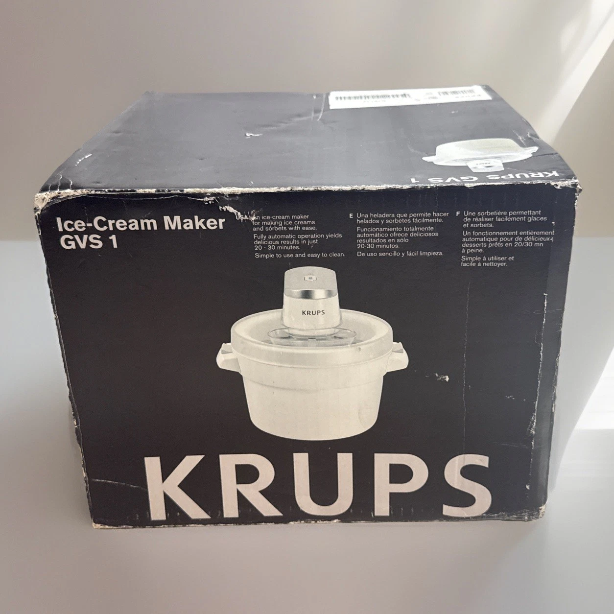 KRUPS Ice-Cream Maker GVS 1 White 1.5 Quart Ice Cream Frozen Yogurt Sorbet
Opens in a new window or