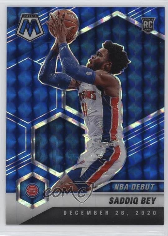2020-21 Panini Mosaic NBA Debut Blue Mosaic Prizm 63/99 Saddiq Bey #276 1j2b
