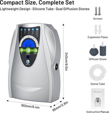 Ozone Machine Generator, Multifunctional with Timer, 500mg/h Portable Ozone M...