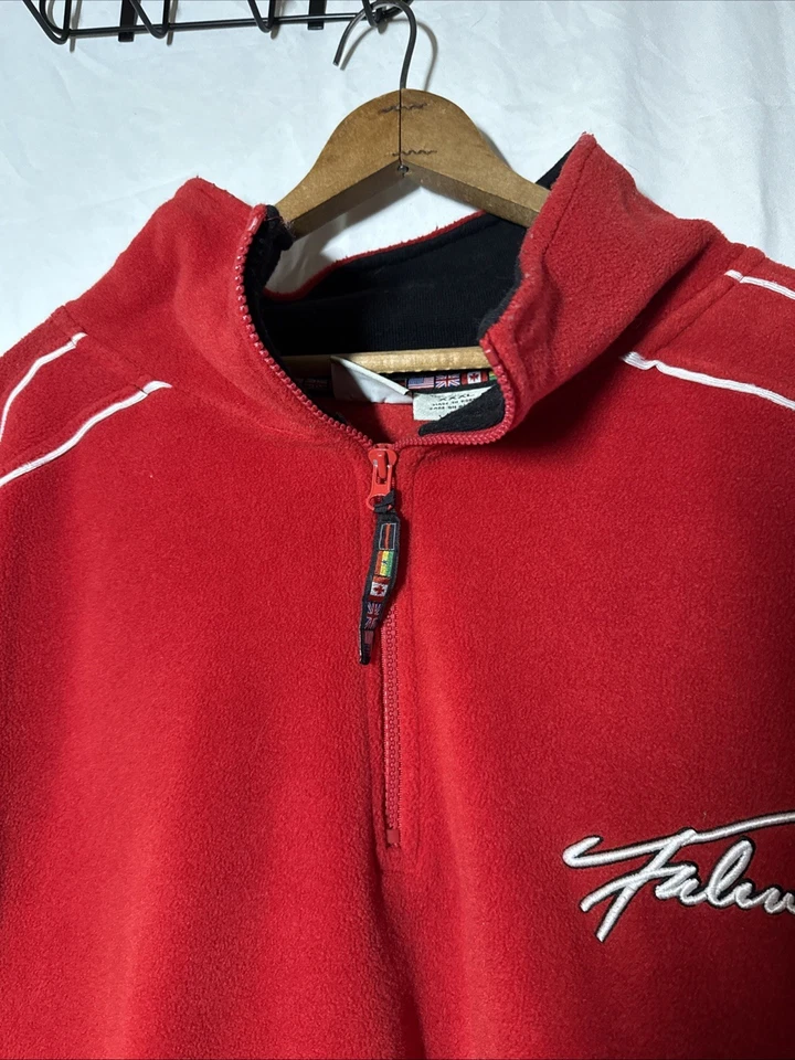 Vintage FUBU Red Fleece Top Mens Size 3XL Pullover Jacket Sweater - Image 3 of 4