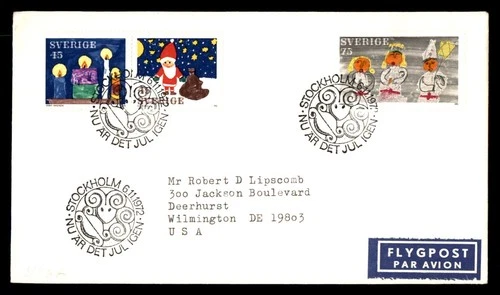 Mayfairstamps Sweden FDC 1972 Childrens Christmas Paintings First Day Cover aax_