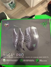 Razer Naga V2 Pro Wireless Gaming Mouse - Black - MMO Gaming Mouse - Open Box