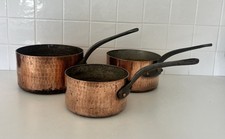Mauviel French copper professional Saucepan Set 1.8L - 3.3L Gas/Electric