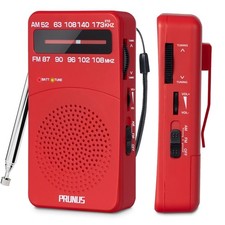 PRUNUS J-166 Portable Handheld size: L x W x H: 1.2 x 3.6 x 4.7 inches, Red