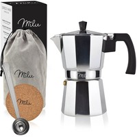 Milu Espressokocher Silber, 6 Tassen