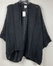 NWT Sonoma Black Open Size Cardigan Sweater