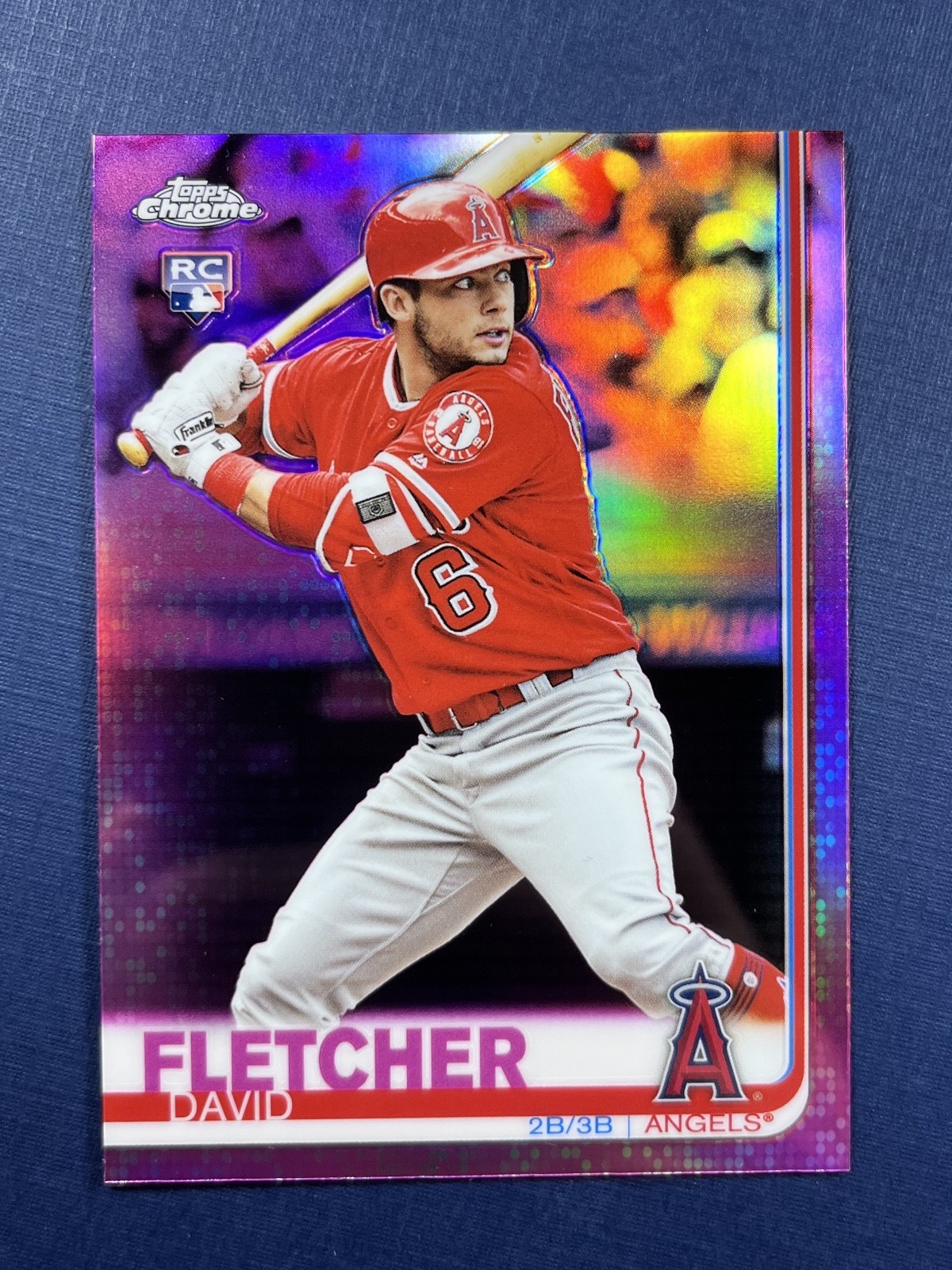 2019 Topps Chrome - David Fletcher #181 Pink Refractor (RC)