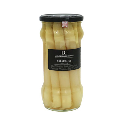 Navarra White Asparagus DOP La Catedral   Premium Spanish White Asparagus 590g