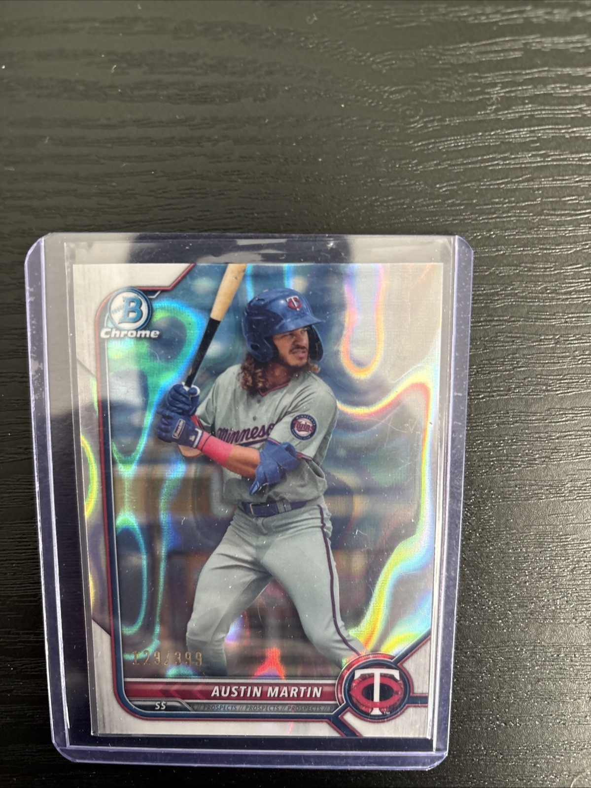 2022 Bowman - Chrome Prospects Austin Martin #BCP-139 Lava Refractor /399 (RC)