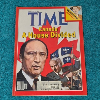 TIME Magazine February 13 1978 Canada A House Divided Trudeau Quebec Politics