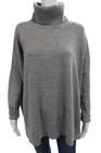 Diane Von Furstenberg Unisex Gray Cashmere Turtleneck Pullover Size M