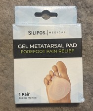 Silipos Medical 10465 Softzone Pair Gel Metatarsal Pads One Size NEW NIB imp box