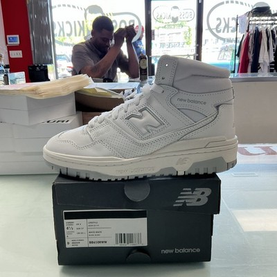 New Balance 650 Triple White Leather Basketball Shoes BB650RWW Size US 4.5
