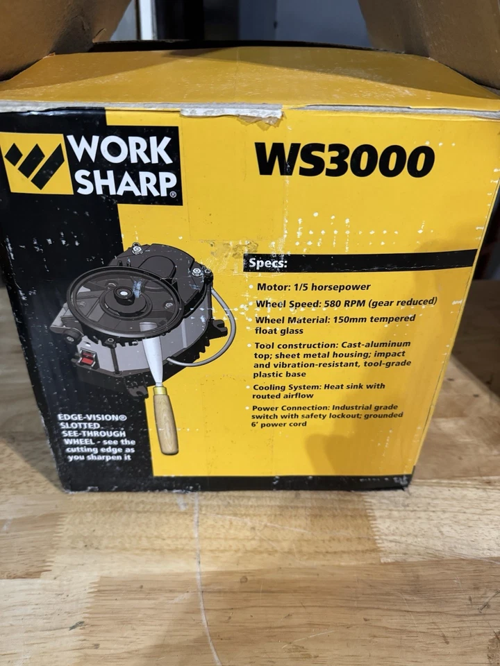 Afiador de ferramentas de madeira Woodsharp WS3000 NOS - NOVO na caixa de fábrica - Imagem 2 de 4