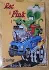 Rat Fink Riding The Boss 729 Detroit Style TIN VINTAGE WALL SIGN HOT ROD Used