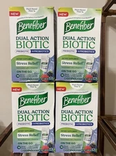 Benefiber Dual Action Biotic Plus Stress Relief Mixed Berry 72 Packs Exp 12/25