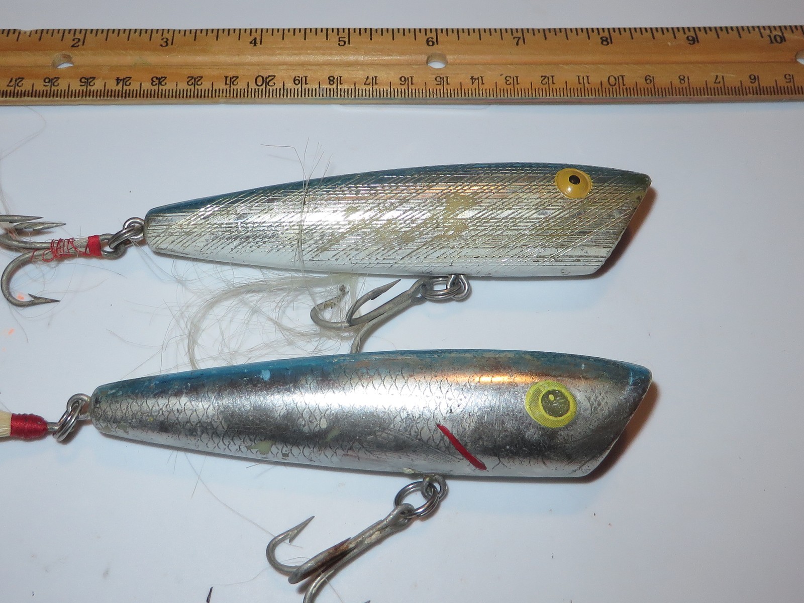 Lot of 2 Rebel Wind Cheater Windcheater 5 in Topwater lures Silver Blue - Image 1