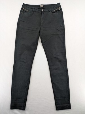 Esprit Damen Skinny Jeans Größe 42 schwarz Reißverschluss Baumwolle Stretch
