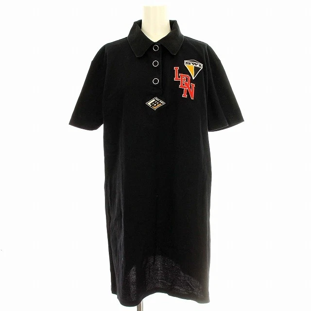 【Abiti】BURBERRY Patch Cotone Piqué Abito 802169 Manica Corta Polo Ginocchio