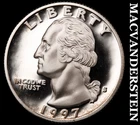 1997-S Silver Washington Quarter-Choice Gem Proof Lustrous No Reserve #i6676