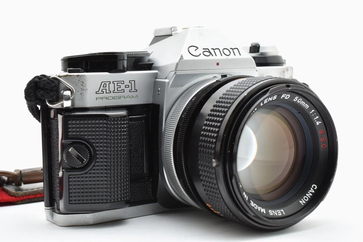 [CASI COMO NUEVO] Canon AE-1 Programa Plata SLR 50mm F/1.4 SSC Lente Cámara Fotográfica JAPÓN