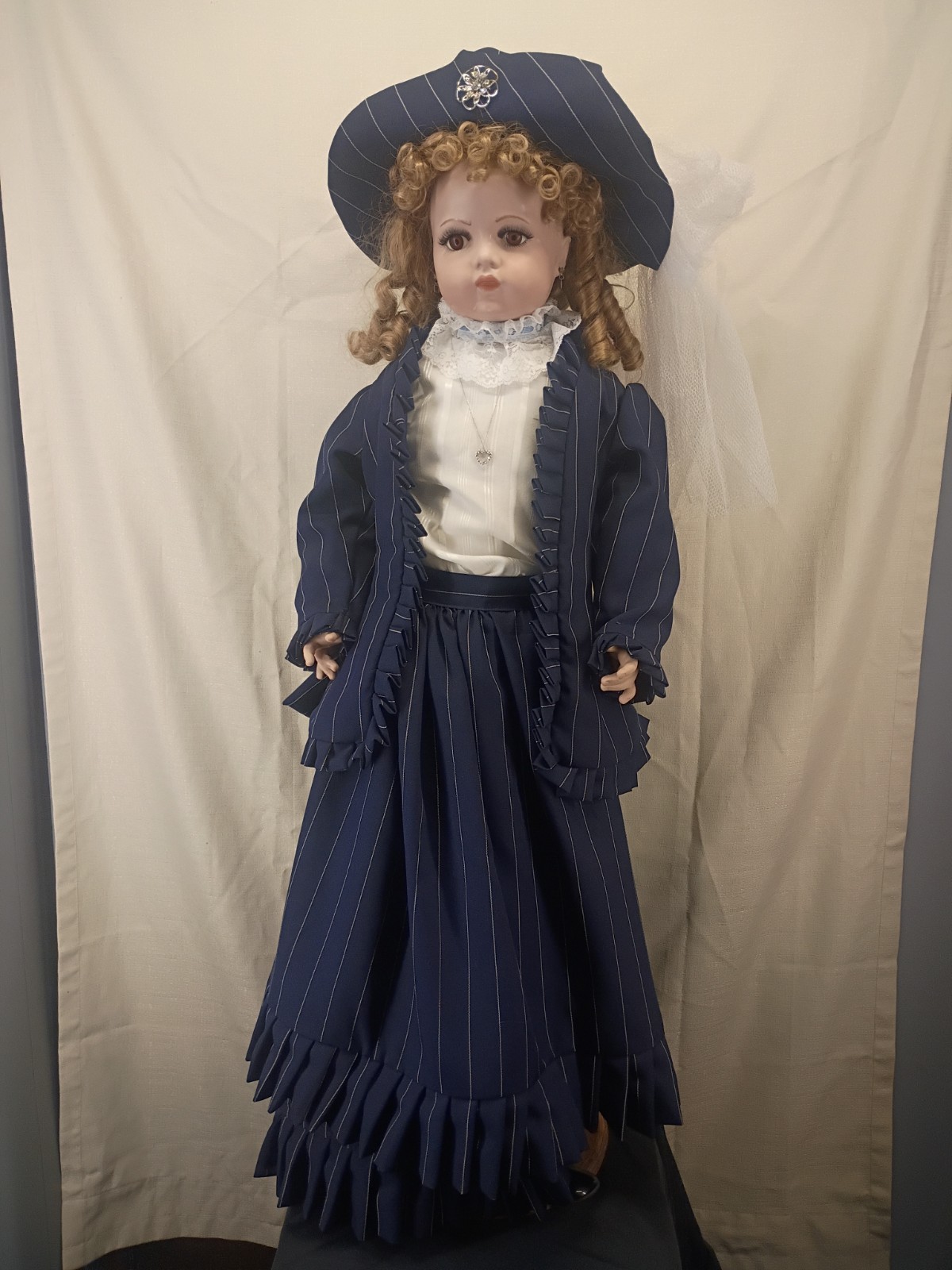 Vintage 38 Inch BRUJ NE Porcelain "Doll By Gertrude 93" W Je