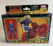 MARVEL LEGENDS RETRO GHOST RIDER JOHNNY BLAZE 3.75  MOTORCYCLE KENNER NEW SEALED