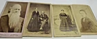 4 Antique  1860s CDVs Lot Men Women Kalamazoo Michigan & Boonesville,Indiana