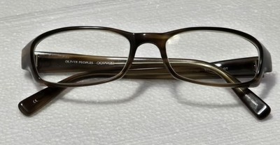 New OLIVER PEOPLES Prescott OT 52mm Olive Tortoise Eyeglasses Frames Only Japan