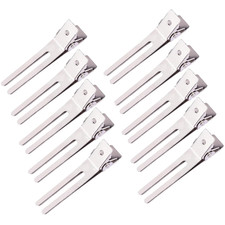 10 Pack Double Prong Pin Curl Clips, Duck Billed Hair Clips for Hairdressing Set