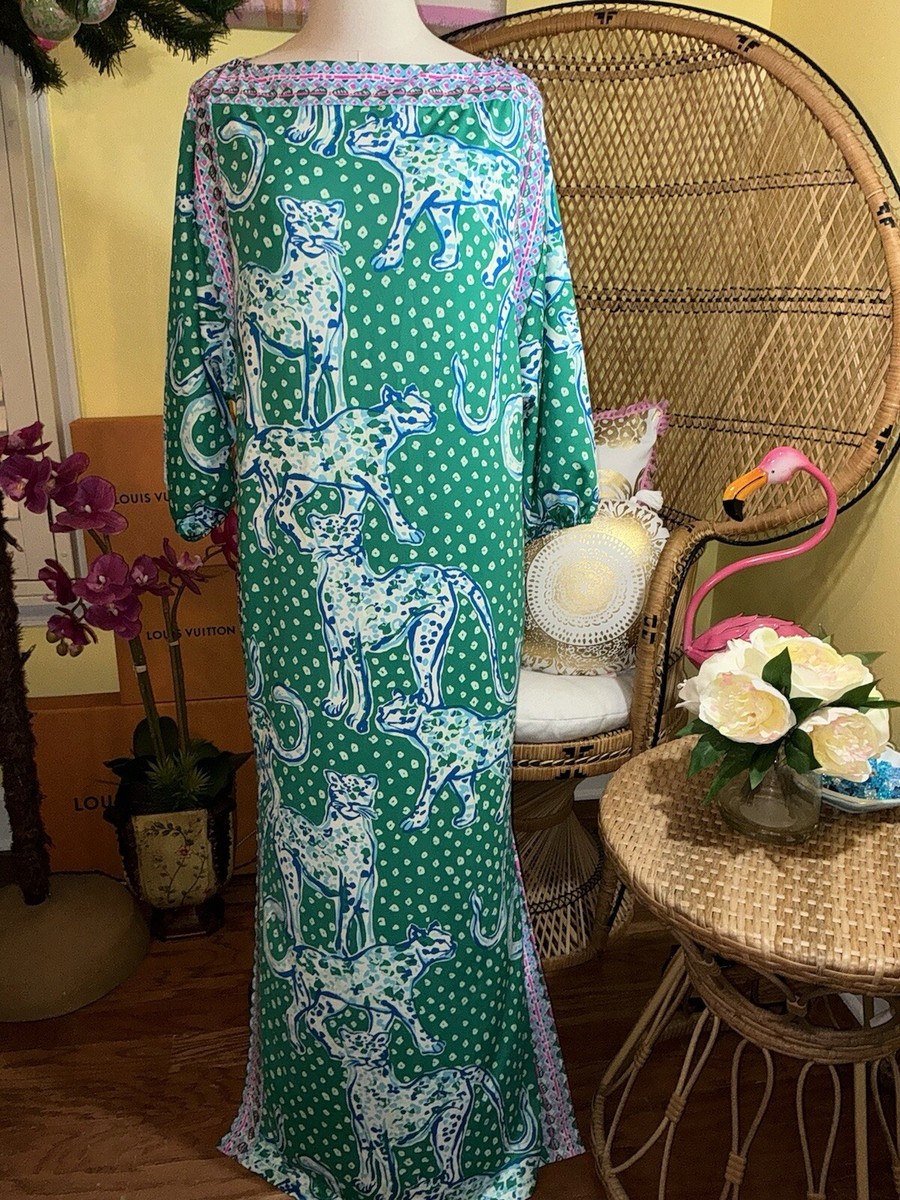 lilly pulitzer silva dress Lilly Pulitzer NWT Silva Maxi Dress Emerald On The Prowl Size 12