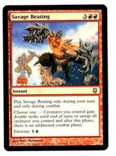 Savage Beating - Darksteel 2004 Magic Red Instant Rare MTG  NP  (B)