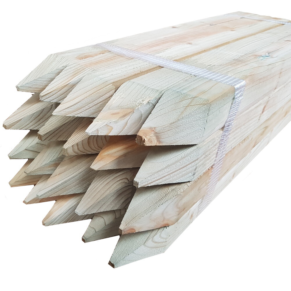 Wooden Posts Planed, Pointed & Tanalised 610mm x 50mm x 50mm (24" x 2 ...