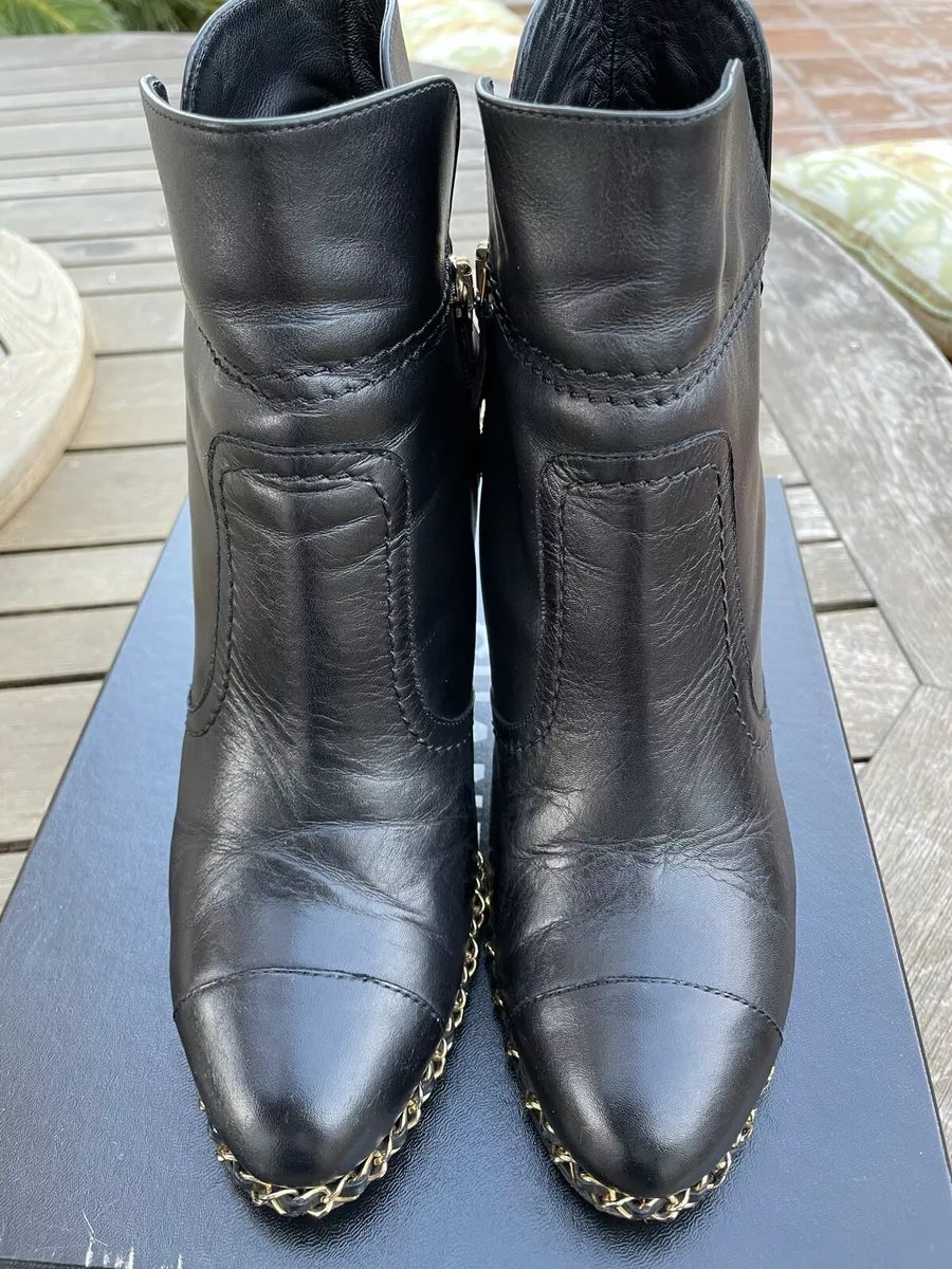 Chanel Silver Boots in Size 41