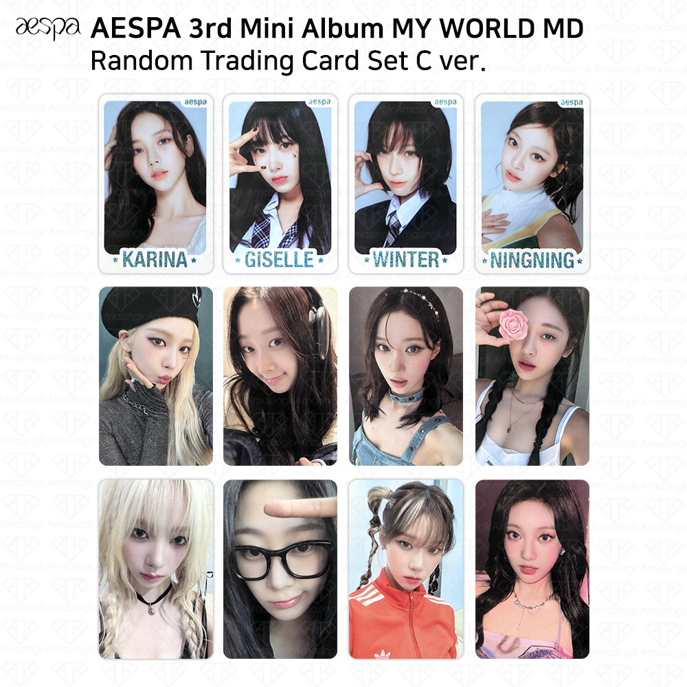 Aespa Official MD MY WORLD Random Trading Card Set C Ver Aespa Official MD MY WORLD Random Trading Card Set C Ver