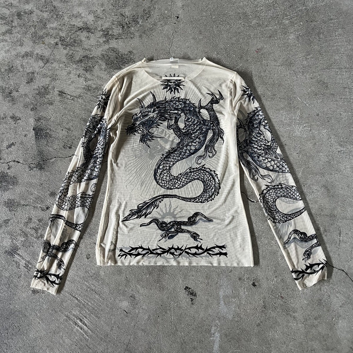 Jean Paul Gaultier SS96 SAFE SEX FOREVER MESH LONG SLEEVE Jean Paul Gaultier SS96 SAFE SEX FOREVER MESH LONG SLEEVE