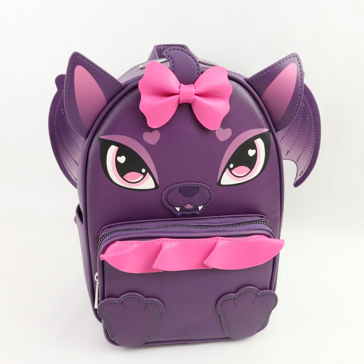 Monster High Bat Scallop Mini Backpack Pink‎ New Coffin Bat Wings Bag NWT Monster High Draculaura Coffin Mini Backpack | Mercari main image 4