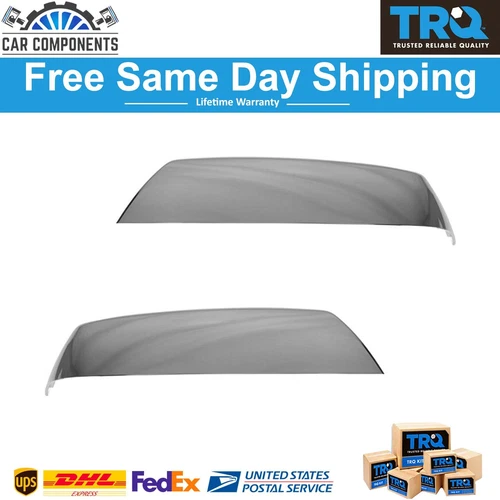 TRQ Chrome Mirror Cap Driver Passenger Pair for Sierra Silverado Pickup Truck