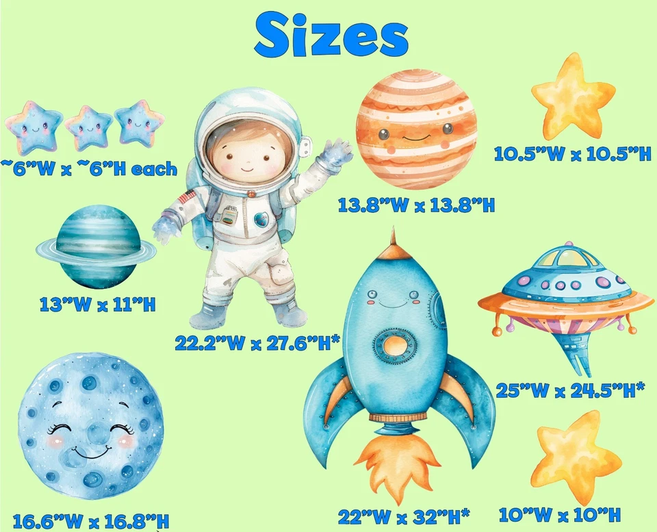 Accesorios para astronauta fiesta espacial niño astronauta recortes cumpleaños baby shower Foto 3 de 4