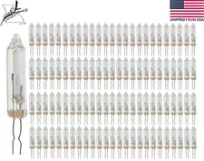 100x Bare 2.5 Volt 0.425 Watt Clear Mini Christmas Tree Light Bulb Replacements