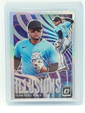 Isan Diaz 2020 Optic Baseball - Illusions - SILVER HOLO PRIZM - Miami Marlins